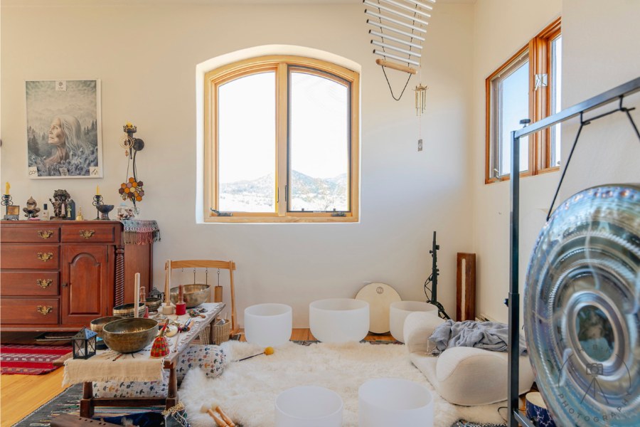 The ceremony room in the solar villa